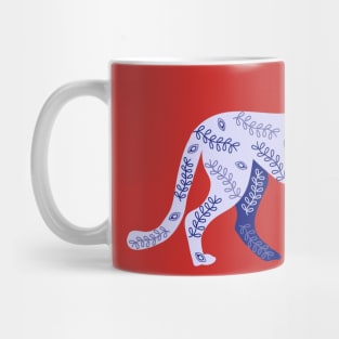 Very Peri Panther with henna motifs Mug